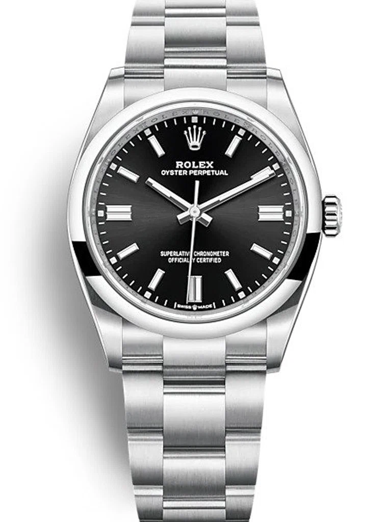 Oyster Perpetual Lady schwarzes Zifferblatt 126000