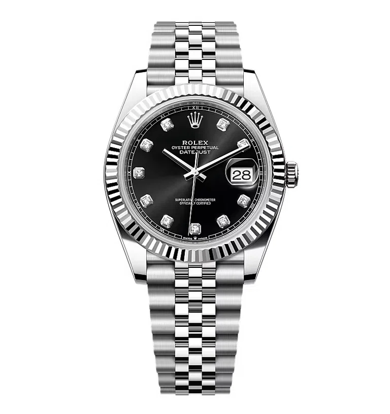 Rolex Datejust schwarzes Zifferblatt mit Diamantbesatz 126334-0012 41 mm