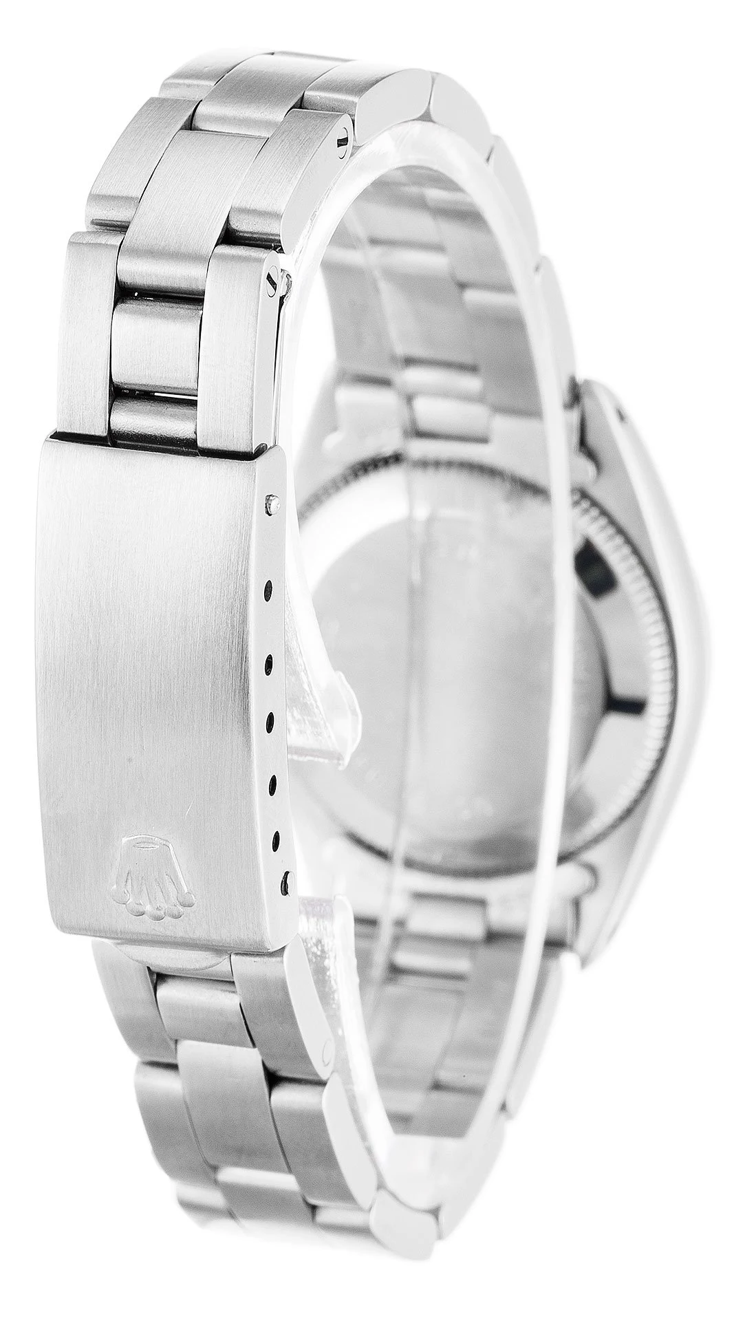 Oyster Perpetual Lady blaues Zifferblatt 6718 Schrägansicht
