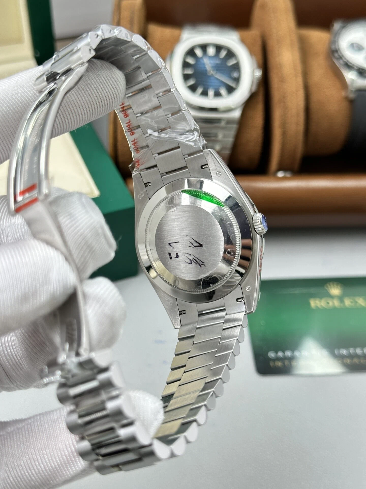 Rolex Day-Date intensivschwarzes Zifferblatt mit Diamantbesatz 228236-0004 40 mm – Superclone – Bild 8