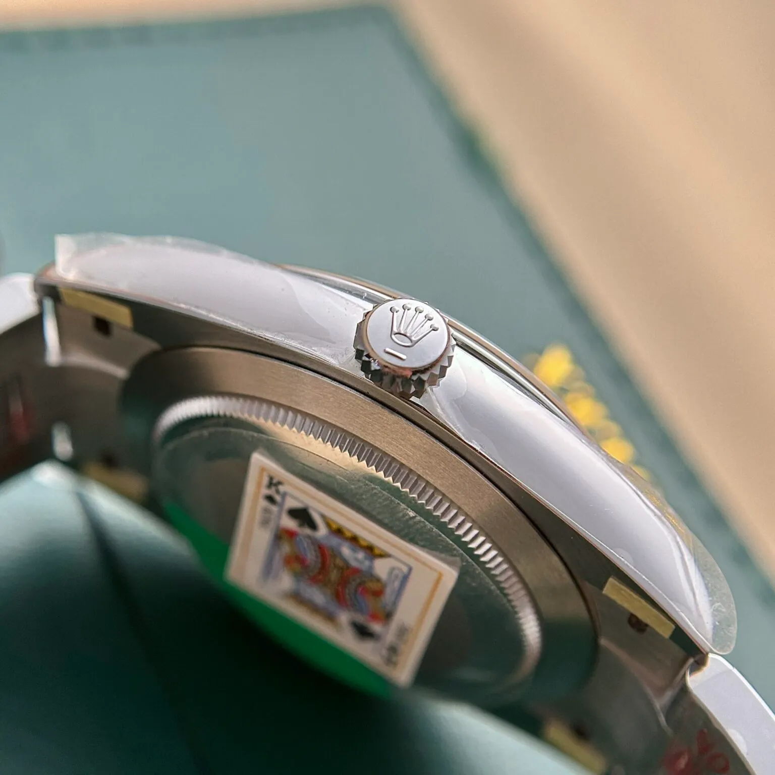 Oyster Perpetual schwarzes Zifferblatt Oyster Armband