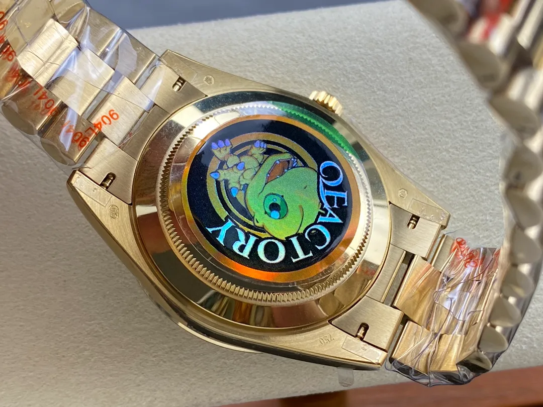 Day-Date Grün Ombre Zifferblatt mit Diamantbesatz Lünette Presidential Zifferblatt
