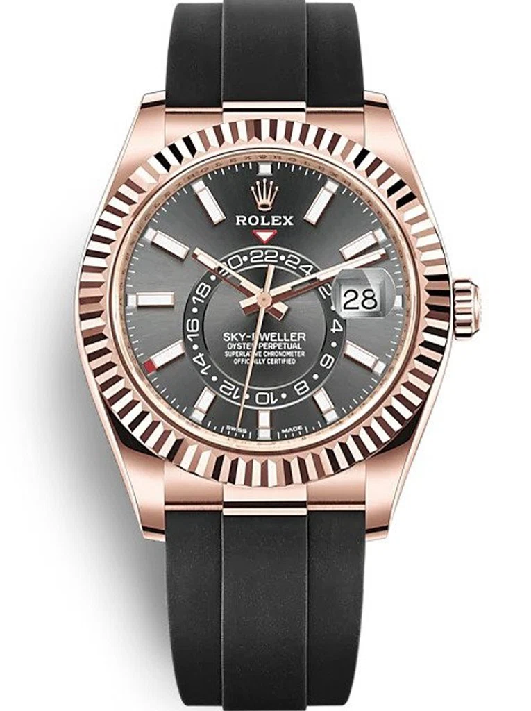 Sky-Dweller schwarzes Zifferblatt 326235