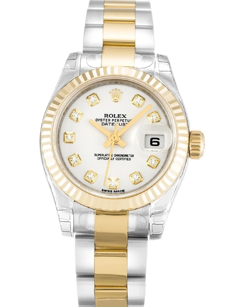 Lady-Datejust weißes Zifferblatt 179173