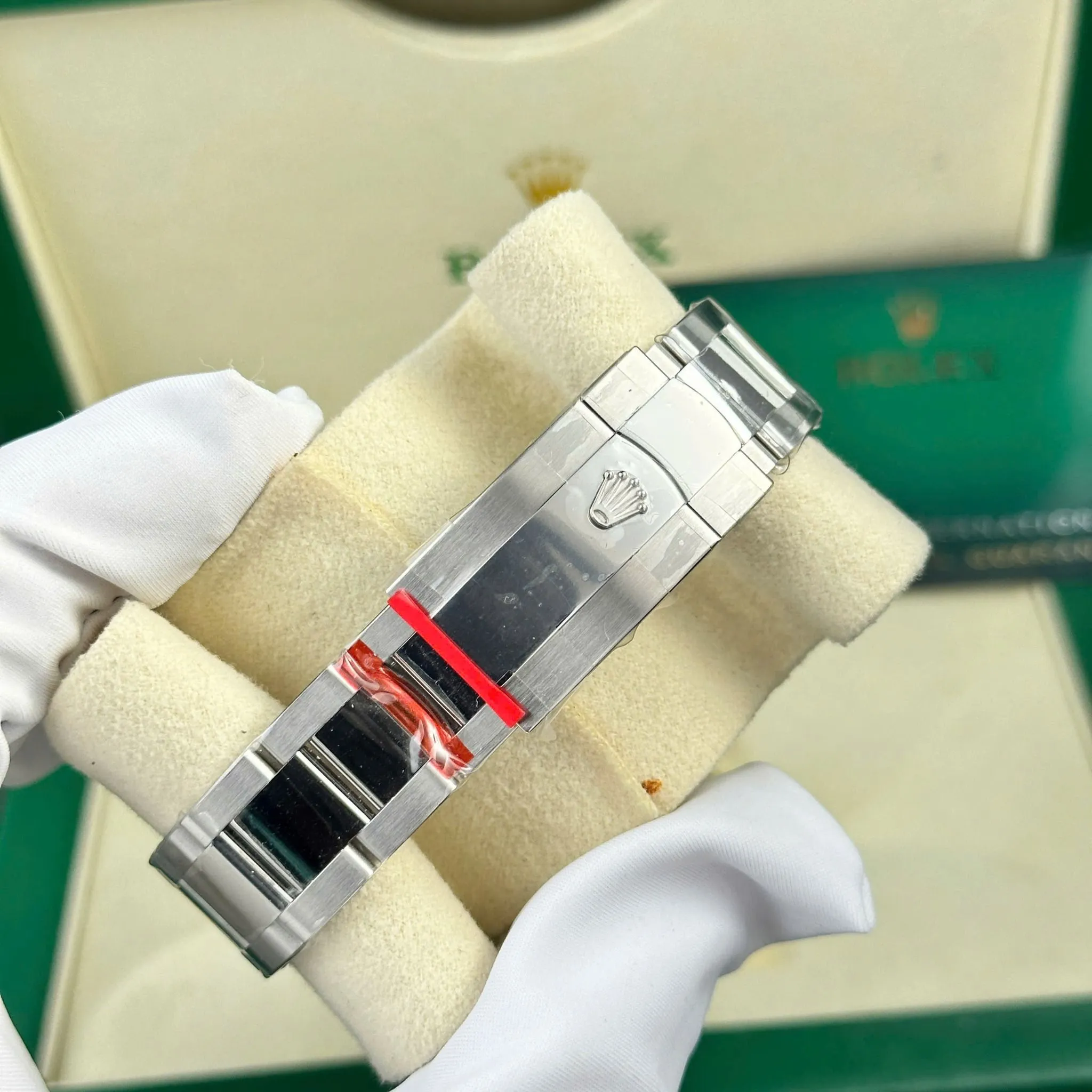 Datejust Wimbledon rhodiumfarbenes Zifferblatt Smooth Lünette Oyster Armband