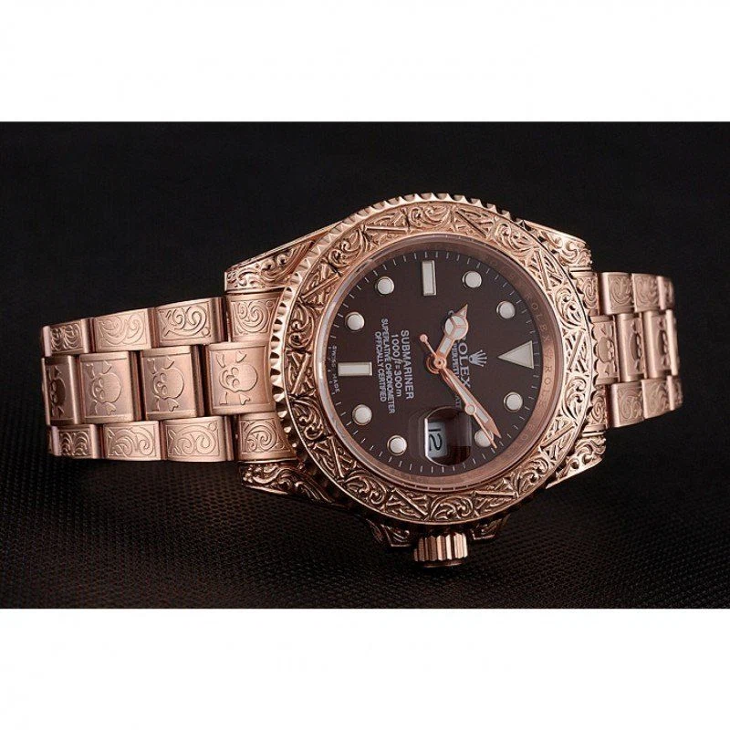 Superclone Submariner braunes Zifferblatt 1454087 Nahaufnahme