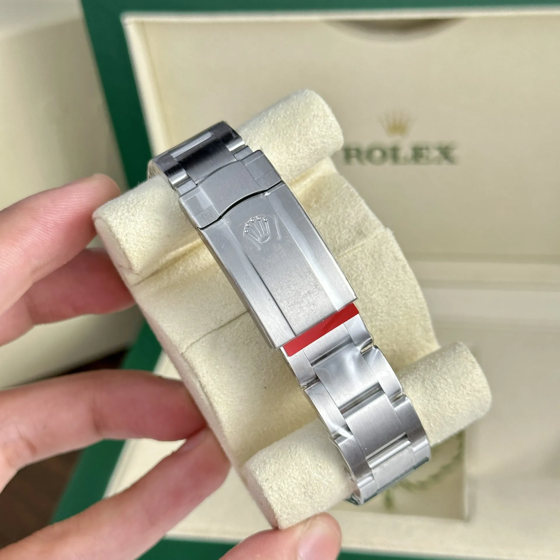 Oyster Perpetual grünes Zifferblatt Oyster Armband