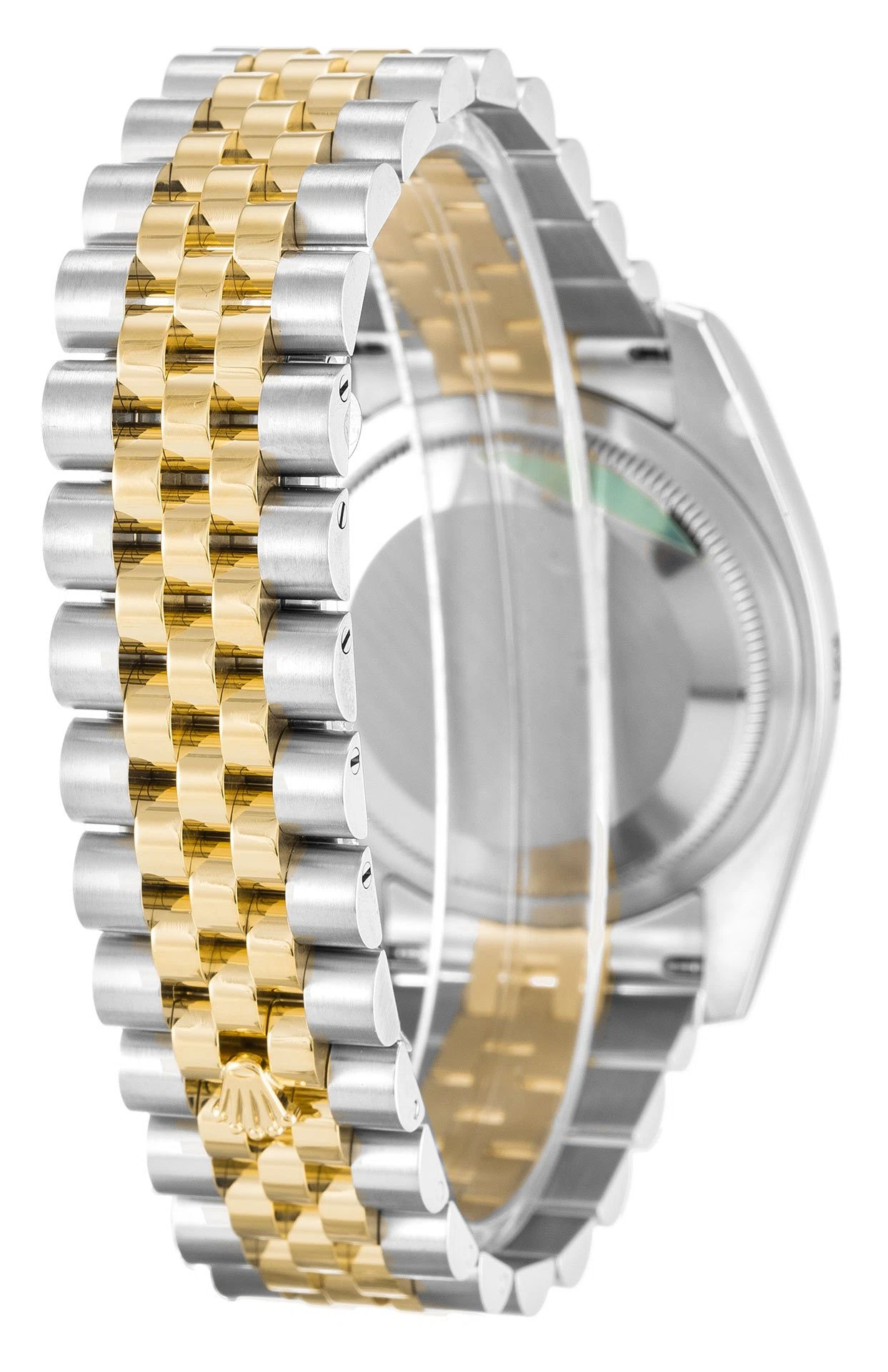 Datejust Schwarz Zifferblatt mit Jubilee-Muster 116233 Schrägansicht