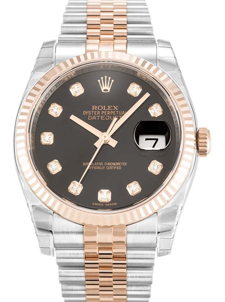 Datejust schwarzes Zifferblatt 116231-3