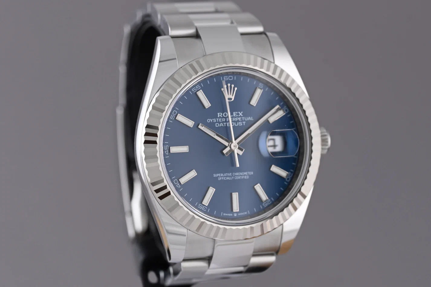 Datejust blaues Zifferblatt 126334 Oyster Stilansicht