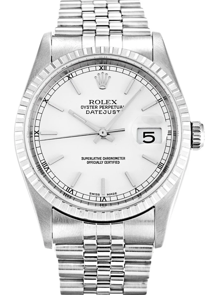 Datejust weißes Zifferblatt 16220-3