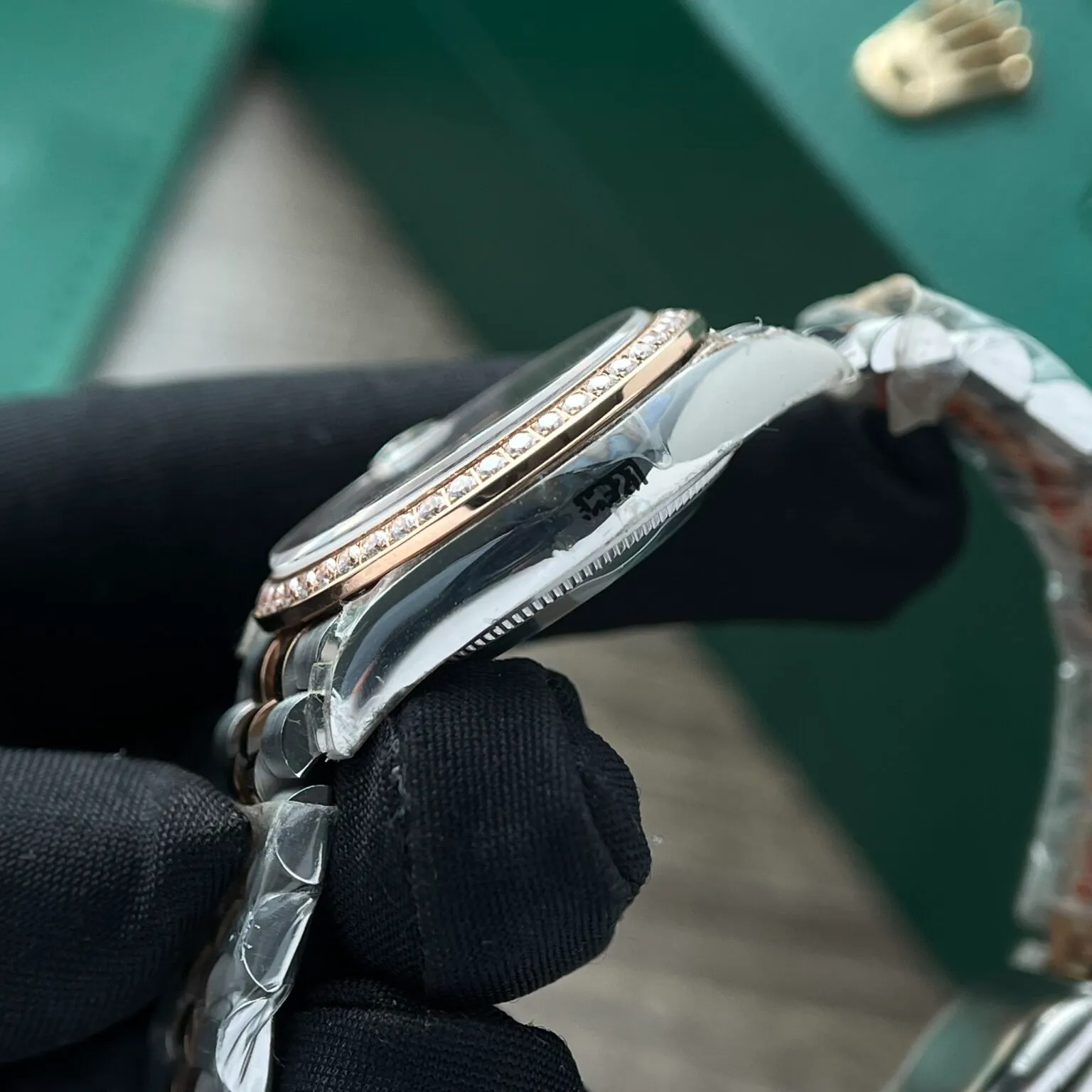 Datejust Pearl Zifferblatt Geriffelt Lünette Two Toned Roségold Jubilee Armband