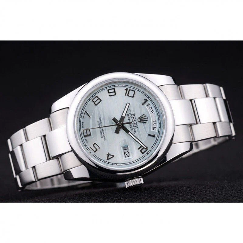 Day-Date blaues Zifferblatt 7470 Nahaufnahme