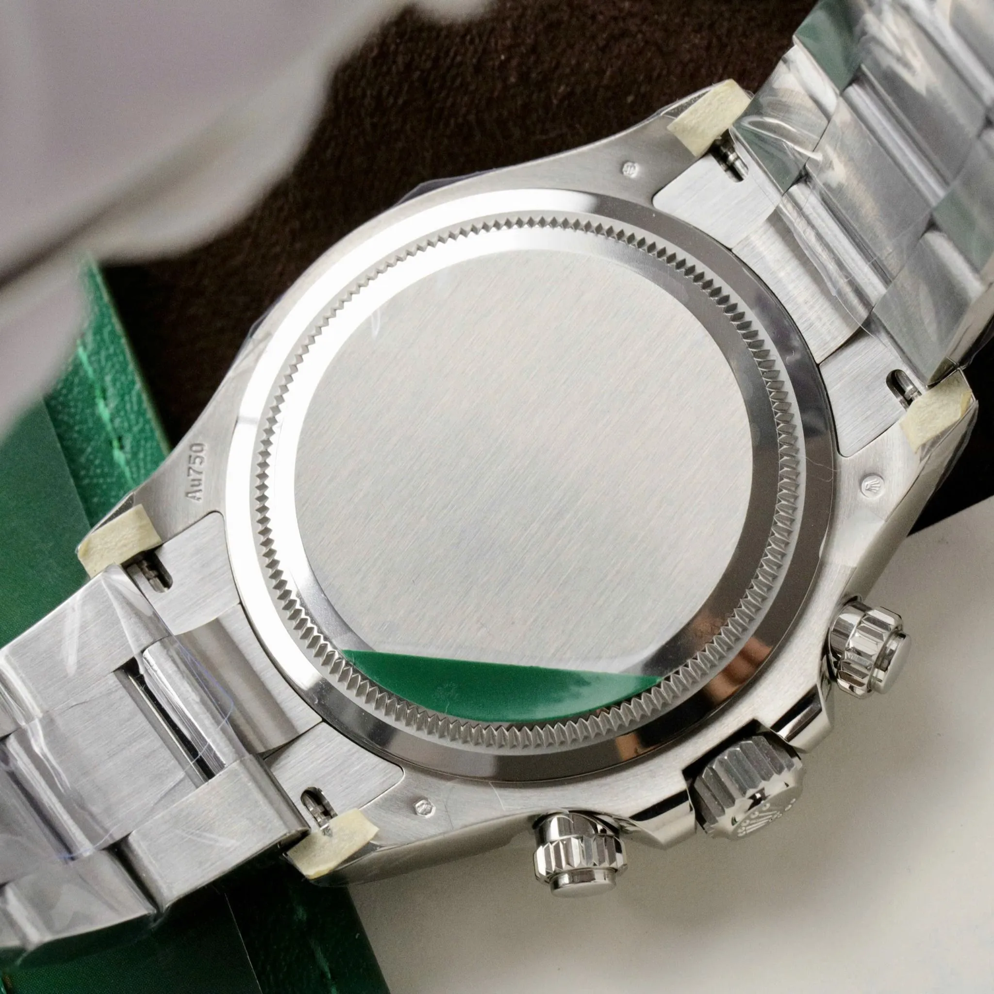 Daytona silberfarbenes Zifferblatt Stahl Lünette Oyster Armband