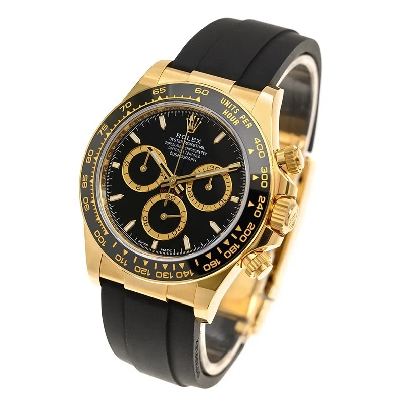 Superclone Daytona schwarzes Zifferblatt 126518LN Schrägansicht