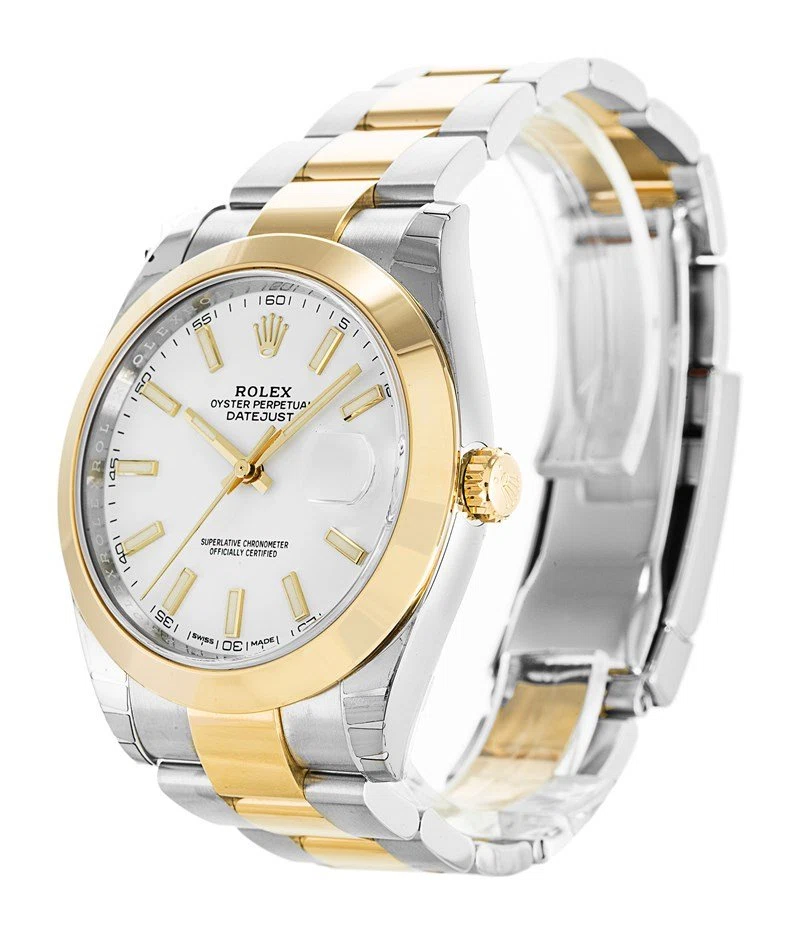 Datejust II weißes Zifferblatt 126303 Perspektivansicht