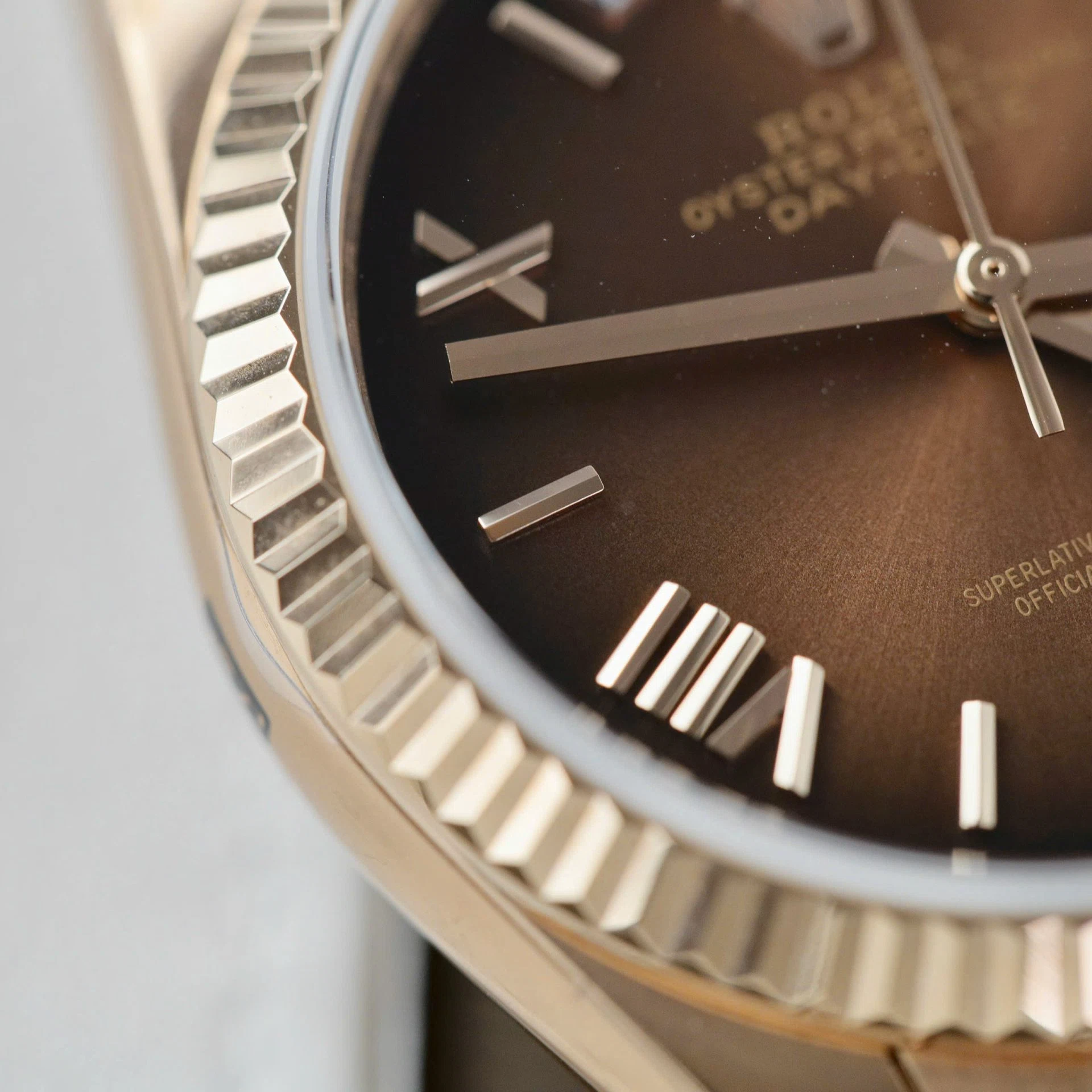 Rolex Day-Date Braun Ombré Zifferblatt 128235-0075 36 mm – Superclone – Bild 8