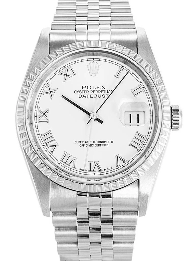 Datejust weißes Zifferblatt 16220-2