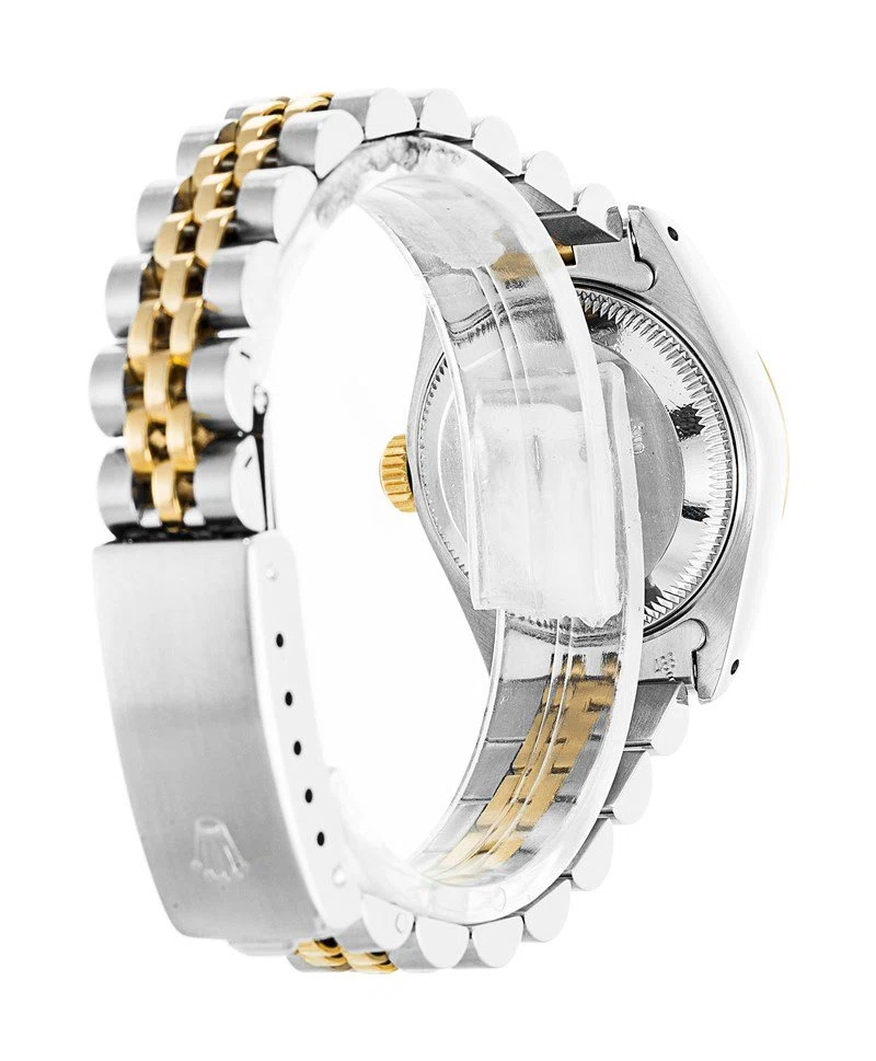 Datejust schwarzes Zifferblatt 69173 Schrägansicht