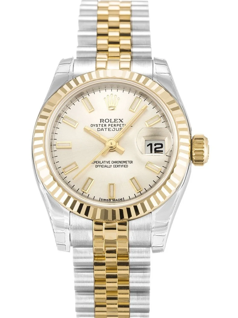 Lady-Datejust silberfarbenes Zifferblatt 179173-2