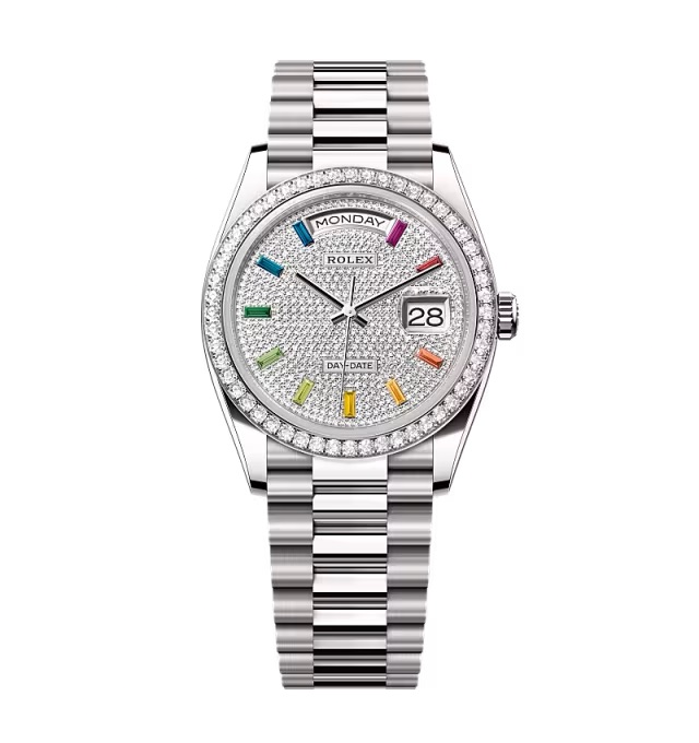 Rolex Day-Date mit Diamantbesatz-Pavé Zifferblatt 128349rbr-0006 36 mm – Superclone