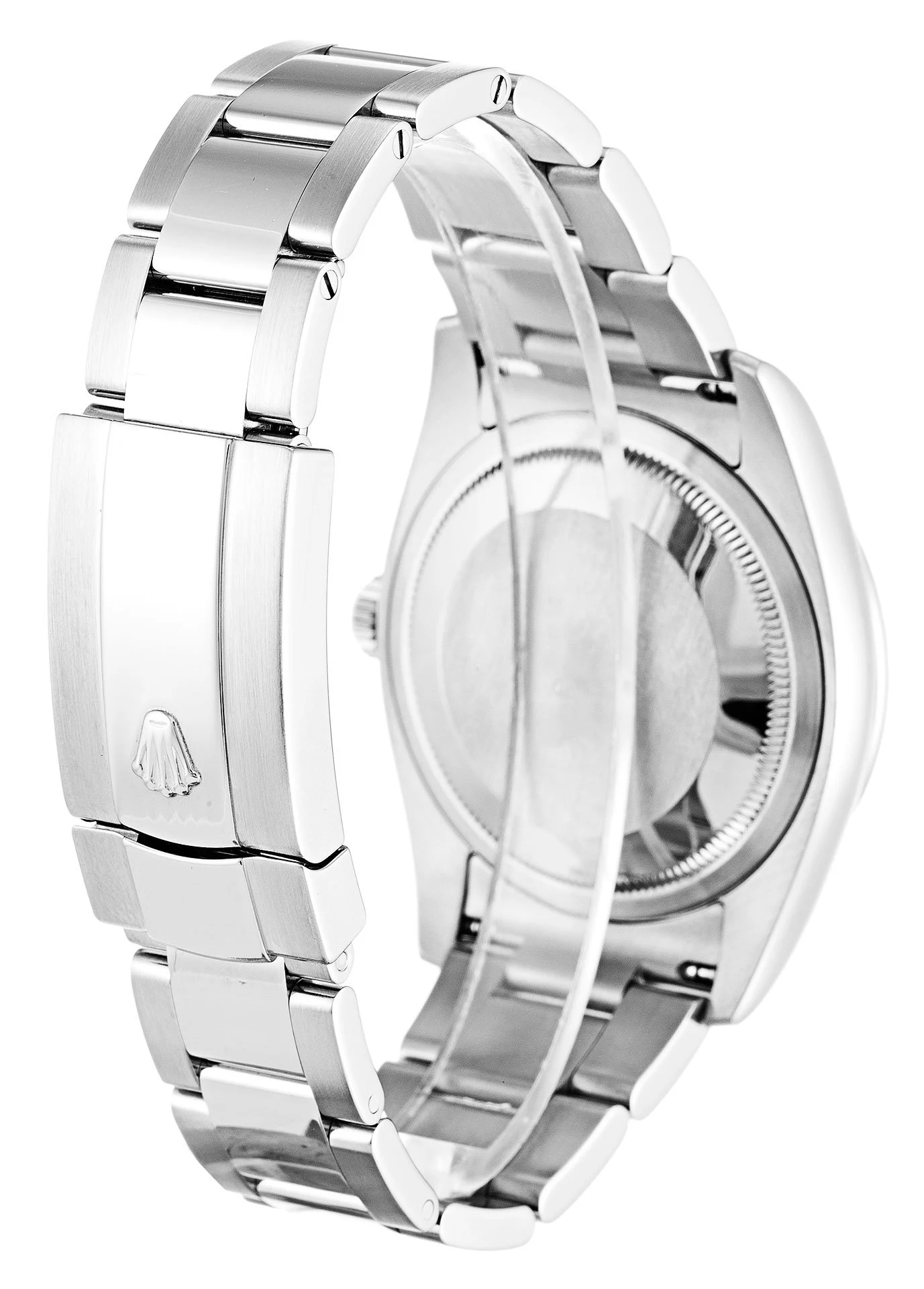 Datejust rosafarbenes Zifferblatt mit Blumenmuster 116244 Schrägansicht