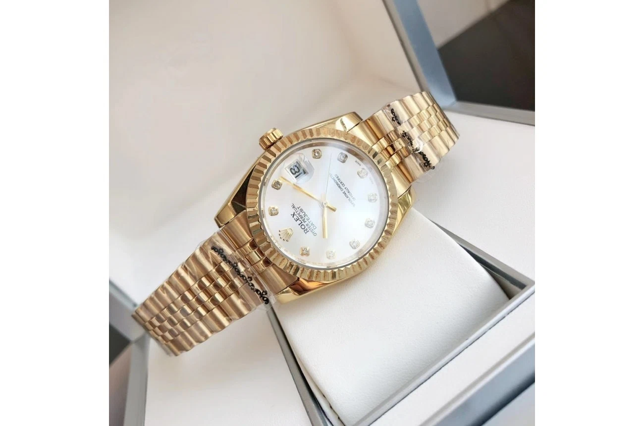 Datejust Roségold/Roségold Jubilee Silber/Zifferblatt Designdetail