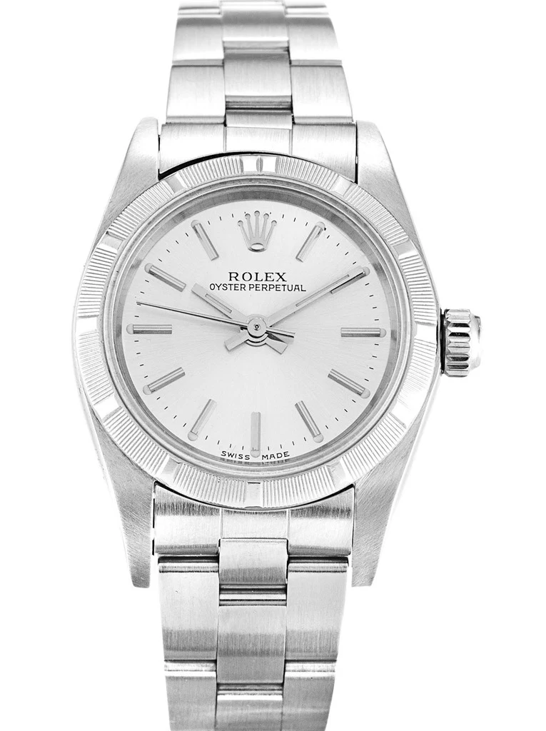Oyster Perpetual Lady silberfarbenes Zifferblatt 67230