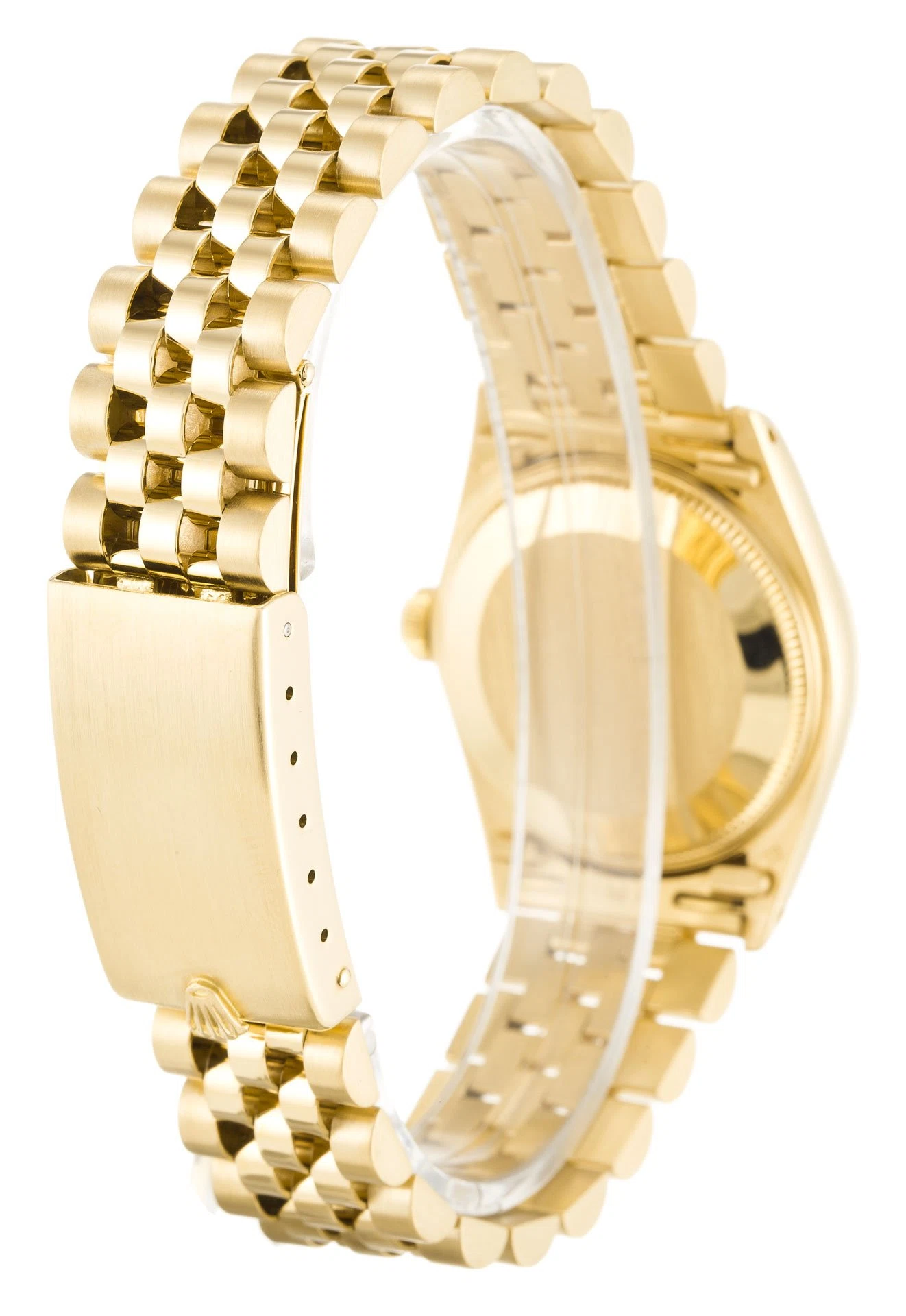 Datejust in mittlerer Größe champagnerfarbenes Zifferblatt 6827 Schrägansicht