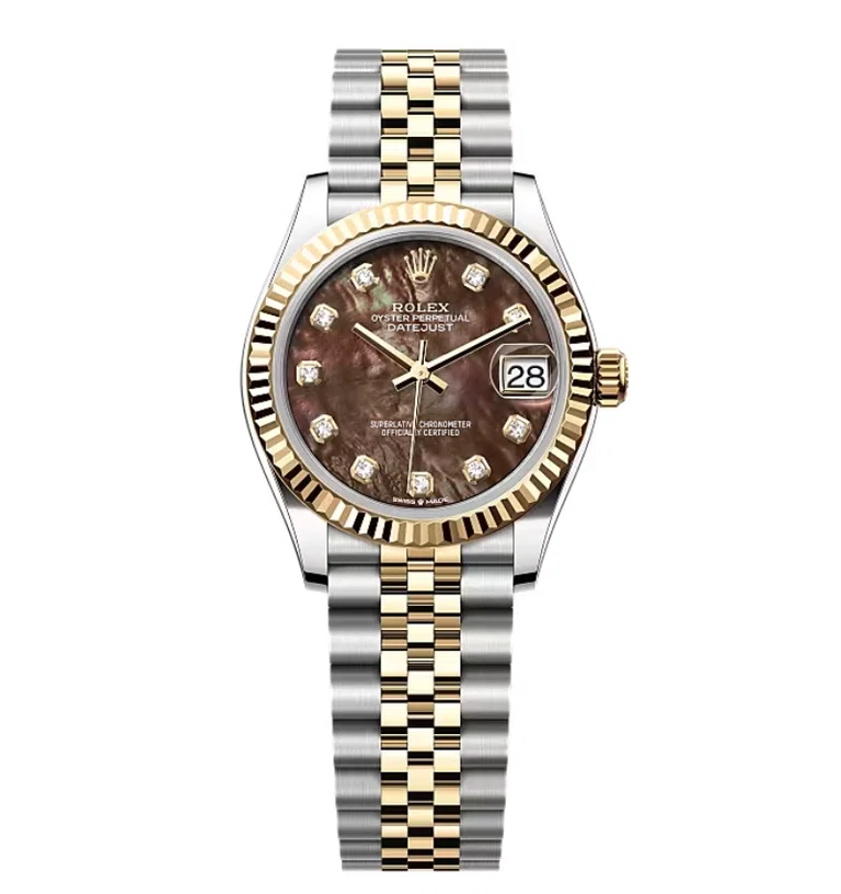 Rolex Datejust Schwarz Perlmutt-Zifferblatt mit Diamantbesatz 278273-0024 31 mm