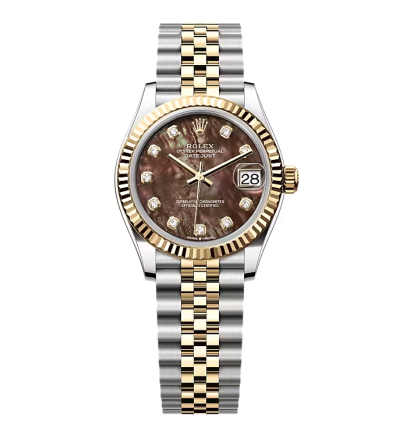 Rolex Datejust Schwarz Perlmutt-Zifferblatt mit Diamantbesatz 278273-0024 31 mm