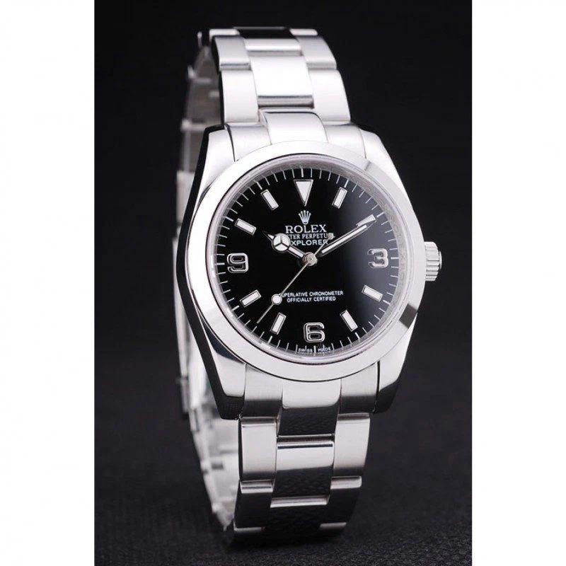 Superclone Explorer schwarzes Zifferblatt SRL156 14270 Schrägansicht
