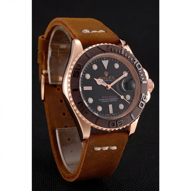 Yacht-Master schwarzes Zifferblatt 1453860 Perspektivansicht