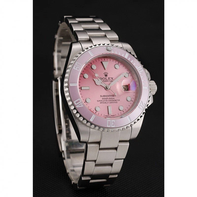 Superclone Submariner rosafarbenes Zifferblatt 1453980 Perspektivansicht