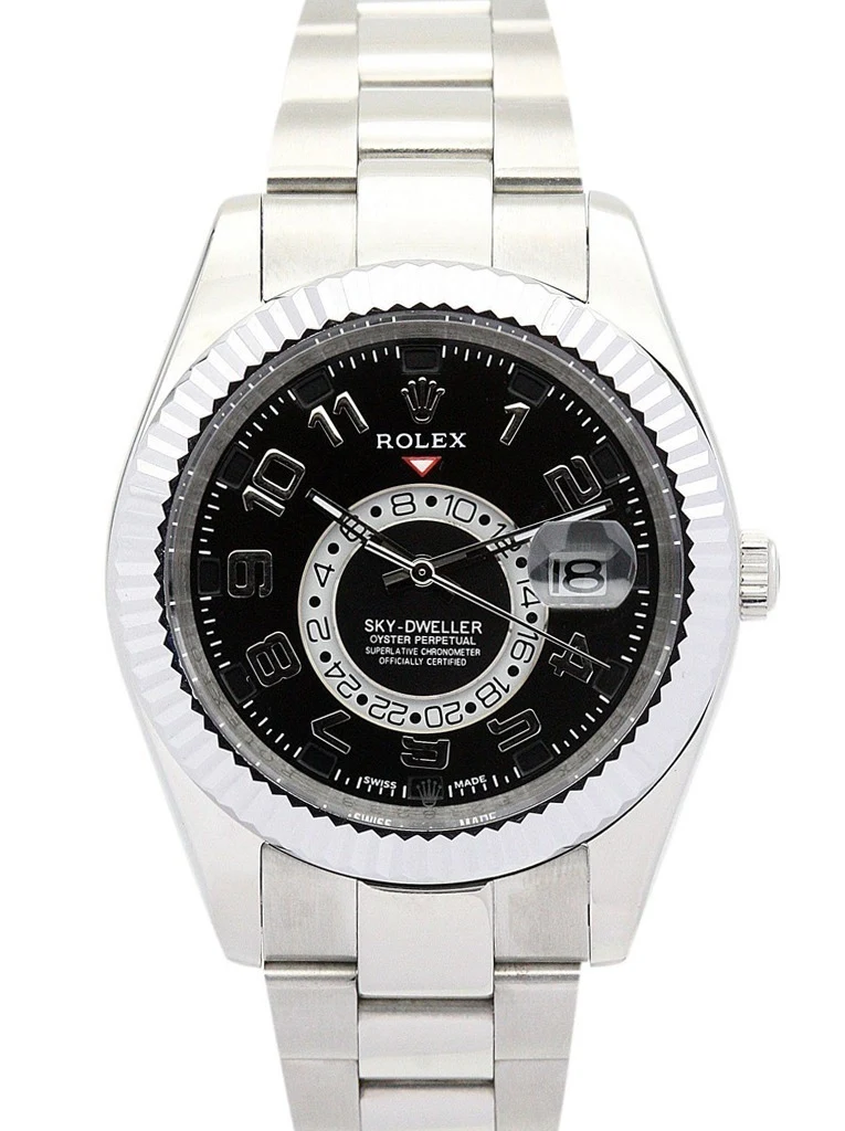Sky-Dweller schwarzes Zifferblatt 326938