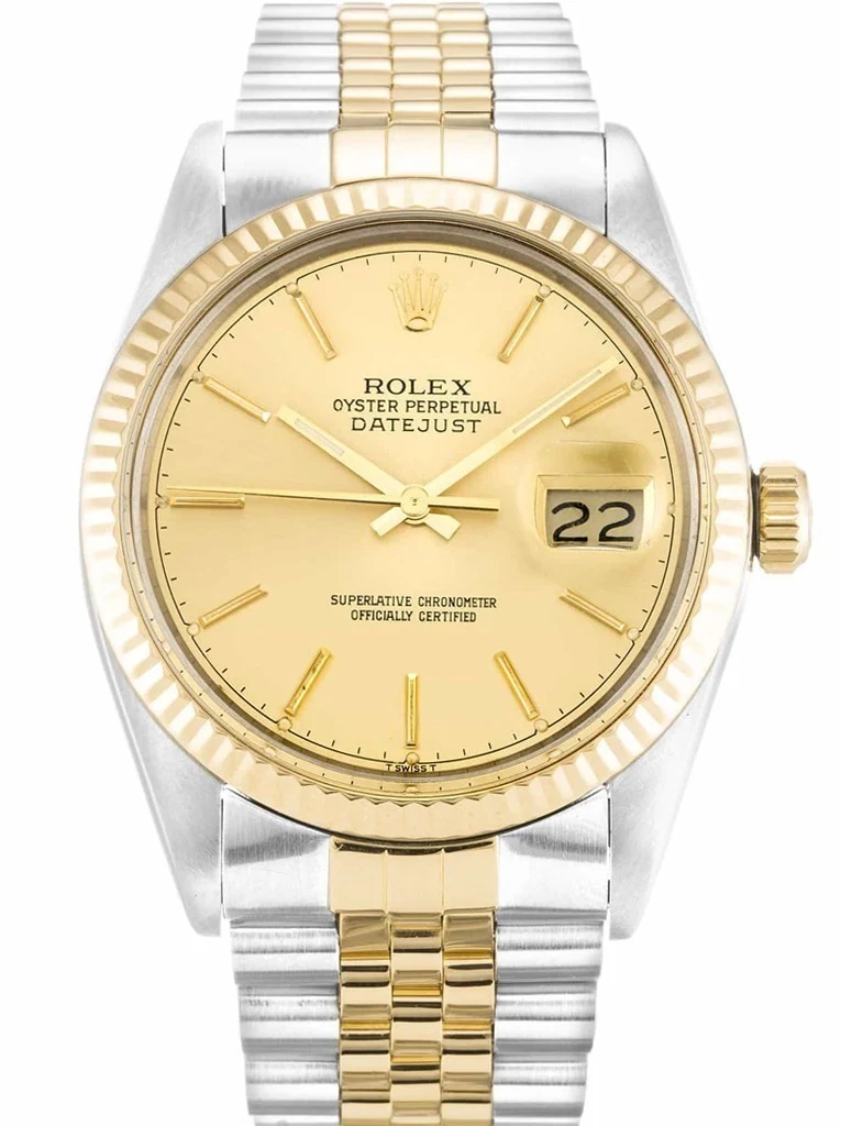 Datejust champagnerfarbenes Zifferblatt 16013