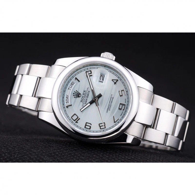 Day-Date blaues Zifferblatt 7470 Designdetail