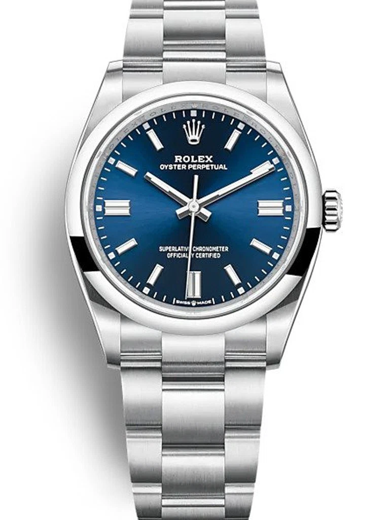 Oyster Perpetual Lady blaues Zifferblatt 126000