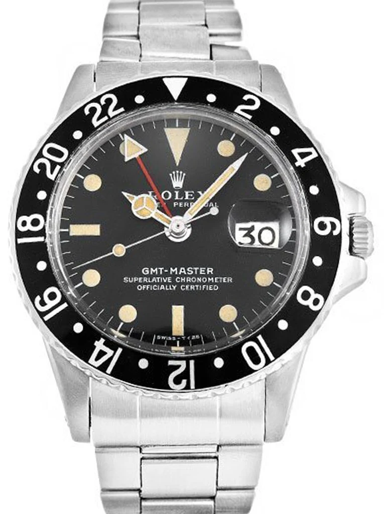 GMT-Master schwarzes Zifferblatt 1675