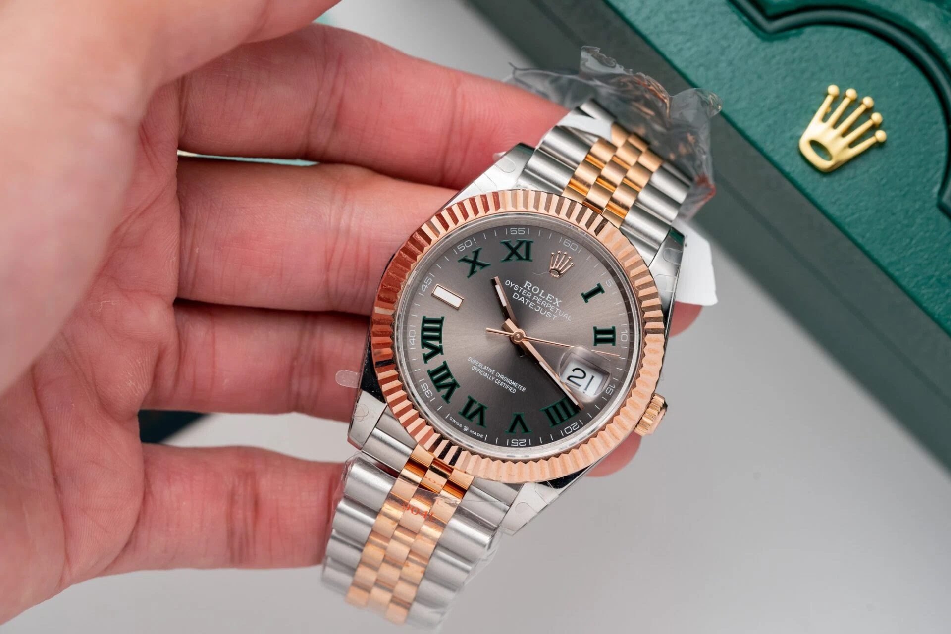 Rolex Datejust schiefergraues Zifferblatt mit römischen Indizes 126331-0016 41 mm – Bild 7