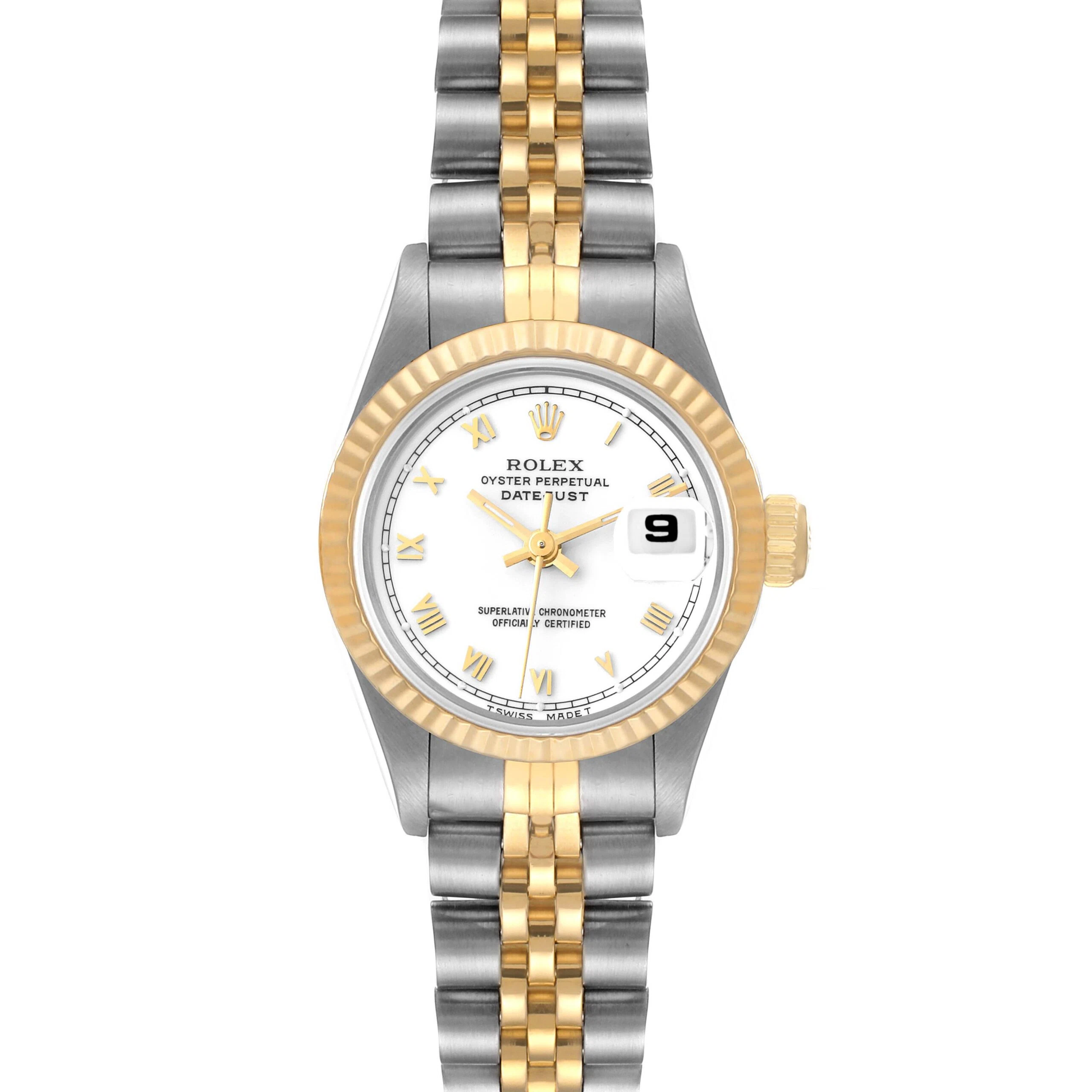 Lady-Datejust weißes Zifferblatt 69173