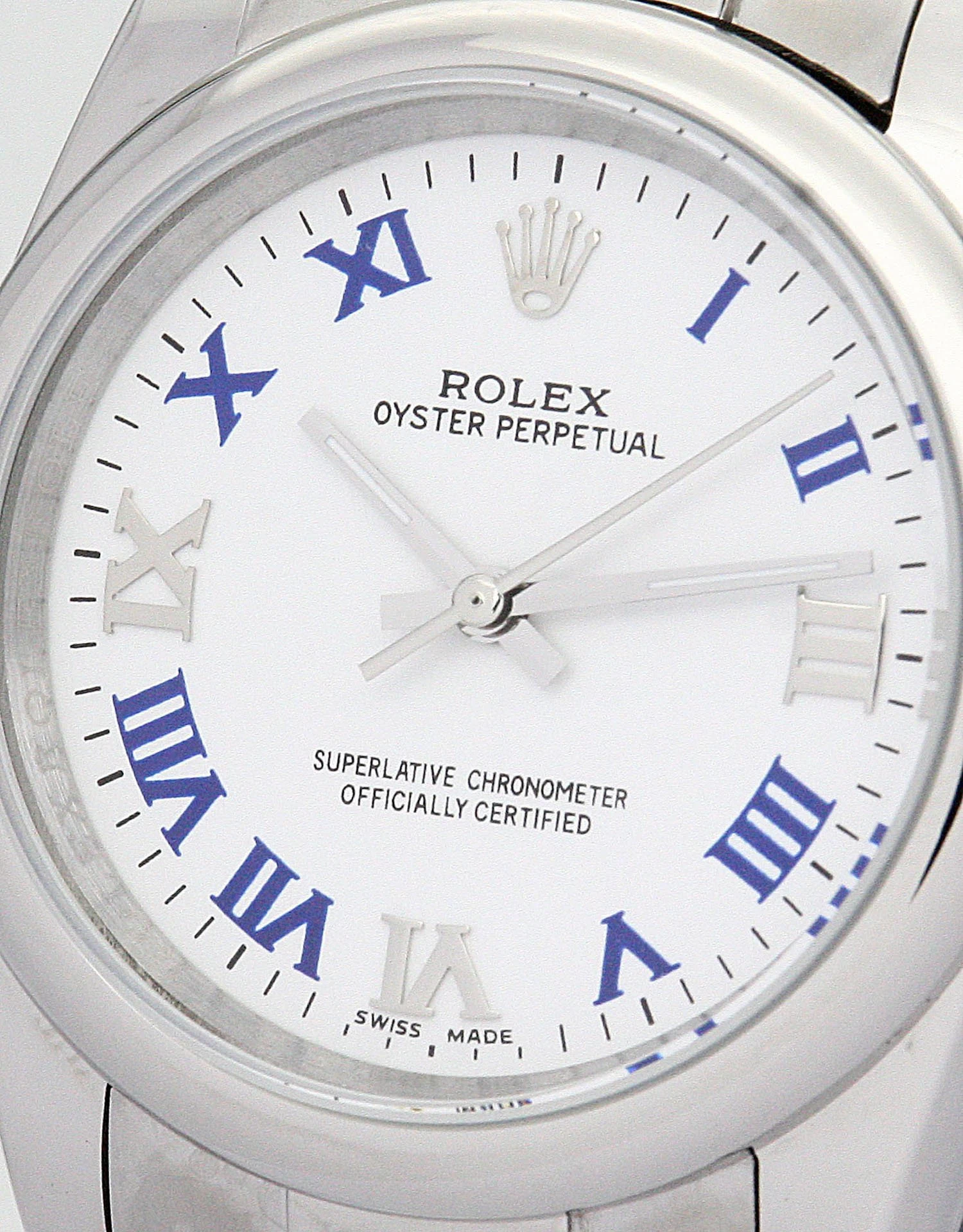 Oyster Perpetual Lady weißes Zifferblatt 177200 Schrägansicht