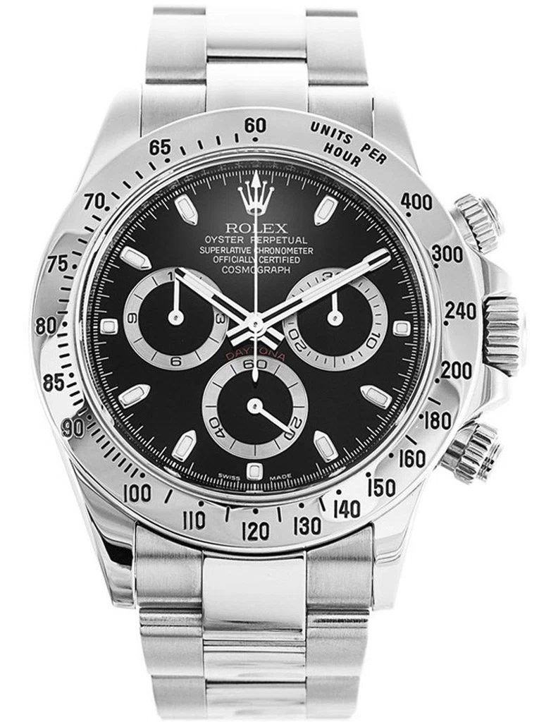 Superclone Daytona schwarzes Zifferblatt 116520