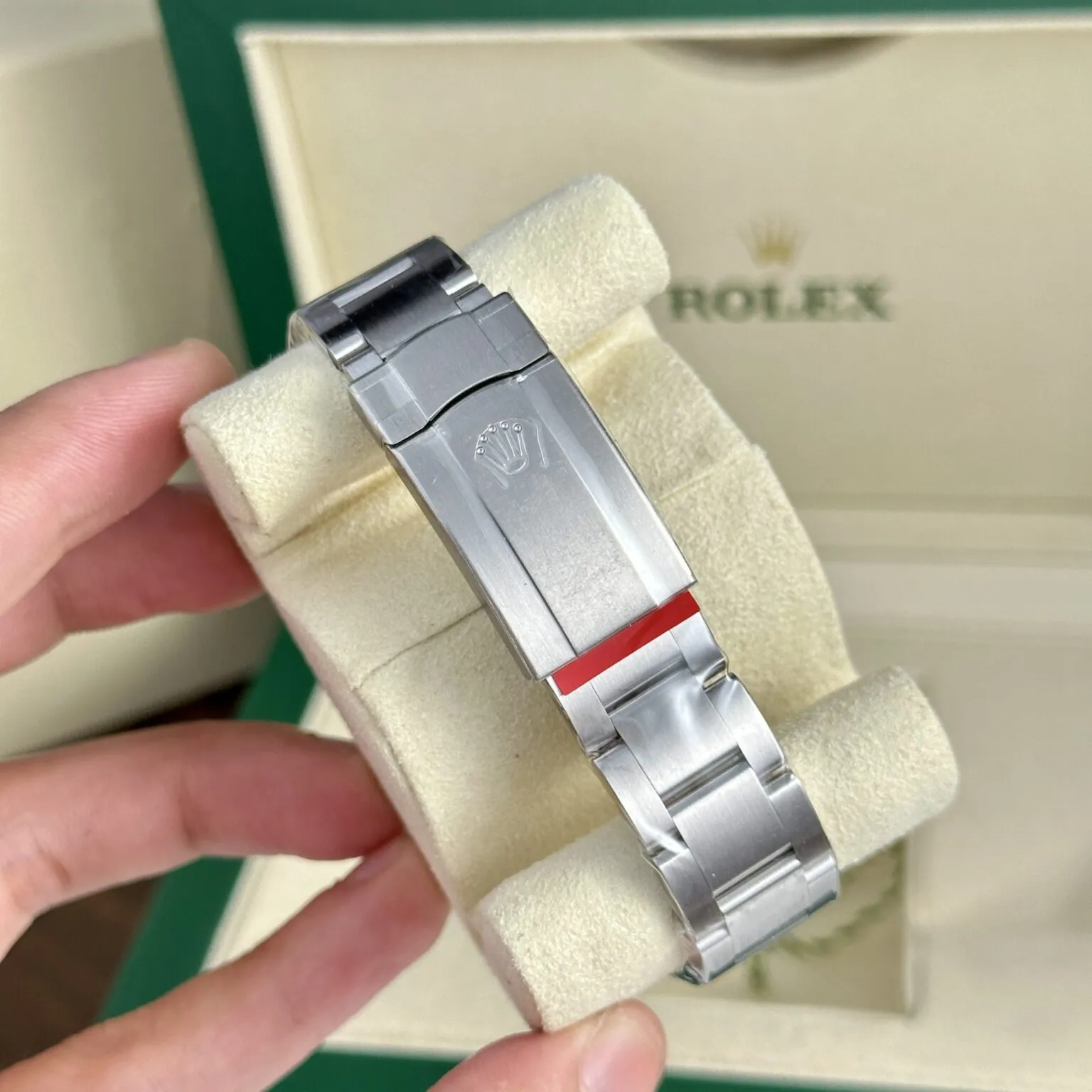 Oyster Perpetual blues Zifferblatt Oyster Armband