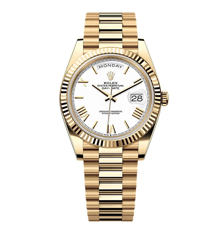 Rolex Day-Date weißes Zifferblatt 228238-0042 40 mm – Superclone