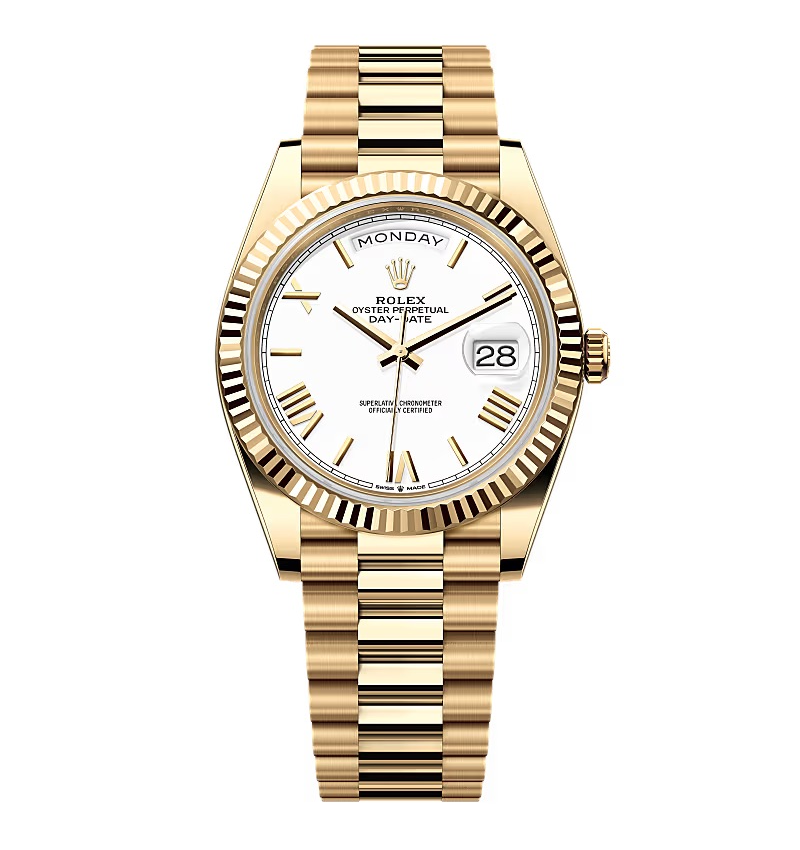 Rolex Day-Date weißes Zifferblatt 228238-0042 40 mm – Superclone