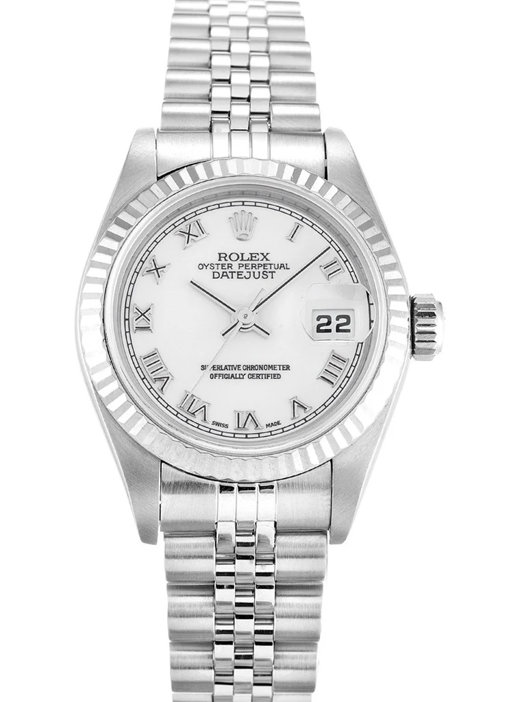 Lady-Datejust weißes Zifferblatt 79174
