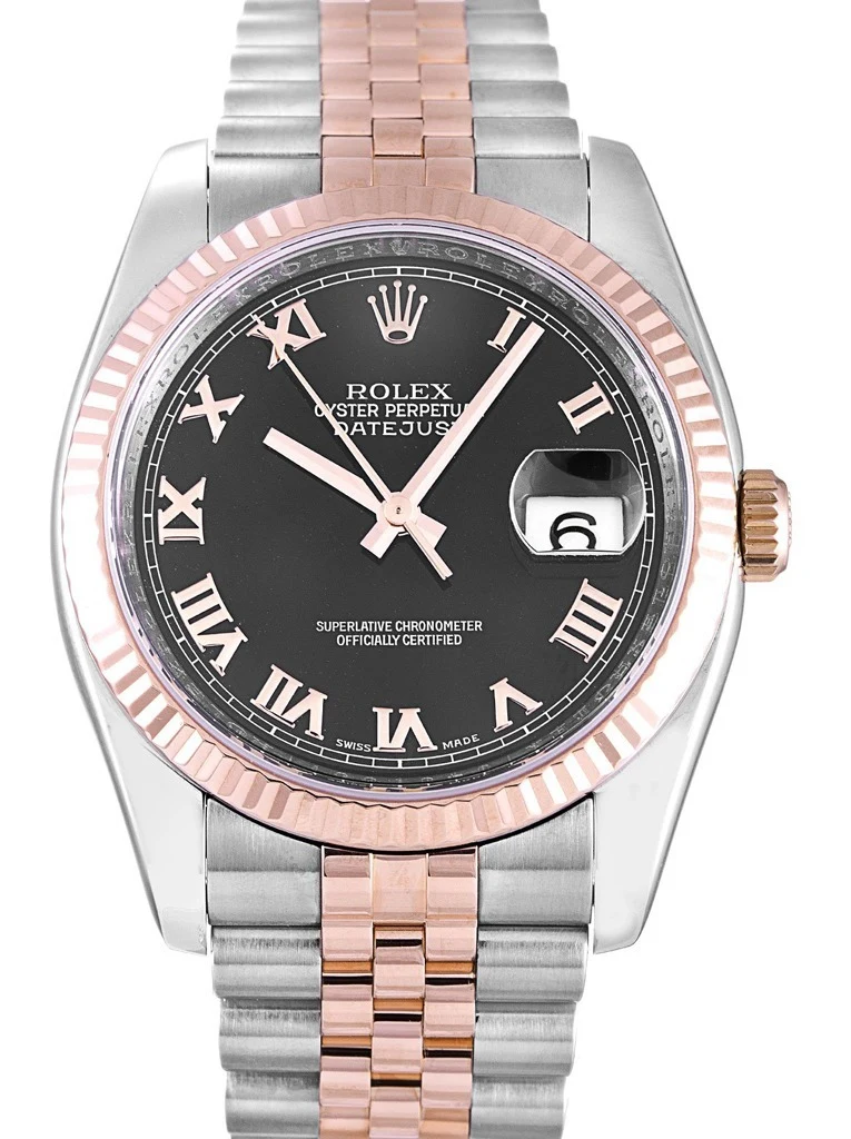 Datejust schwarzes Zifferblatt 116231