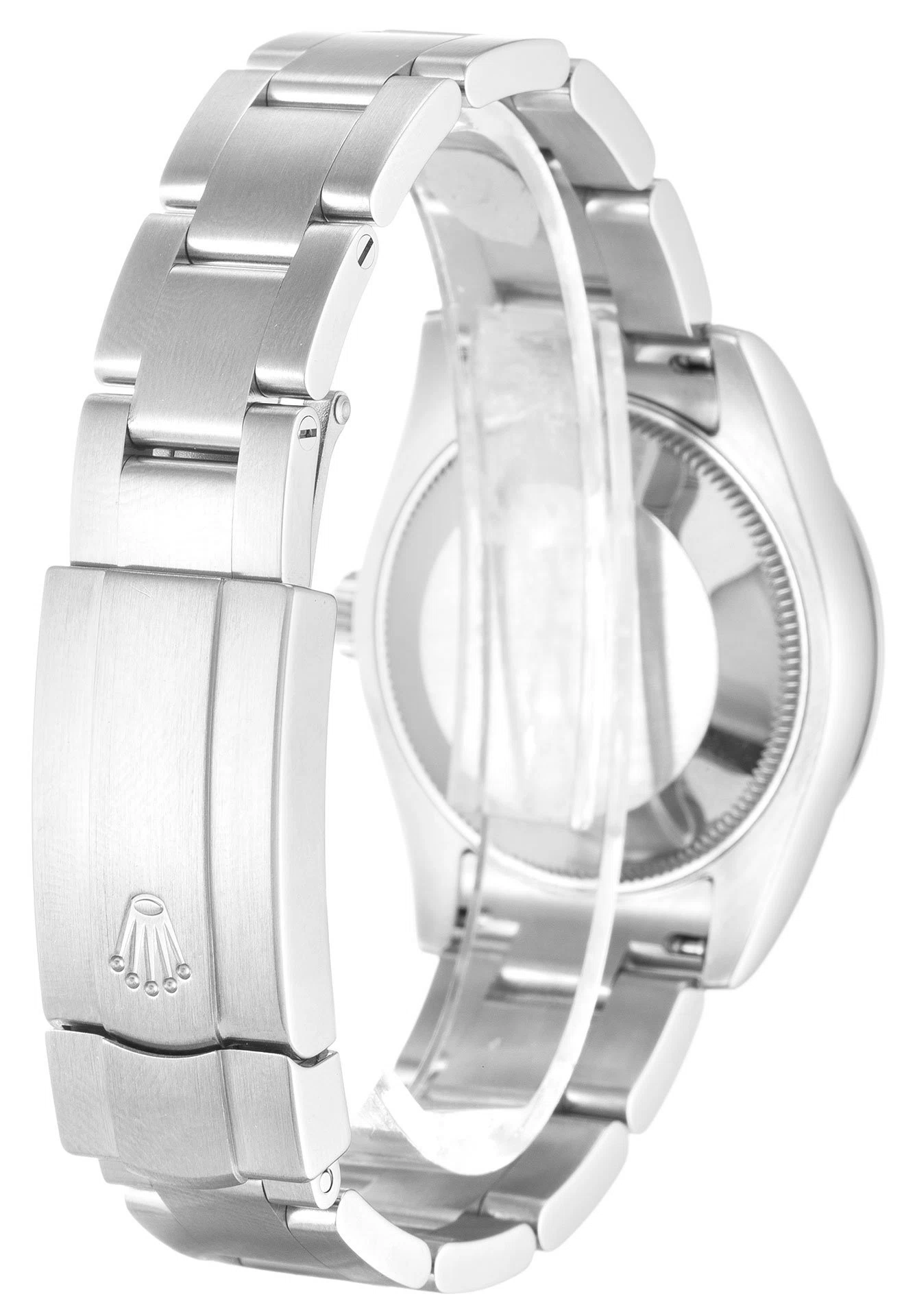 Oyster Perpetual Lady schwarzes Zifferblatt 177200 Schrägansicht