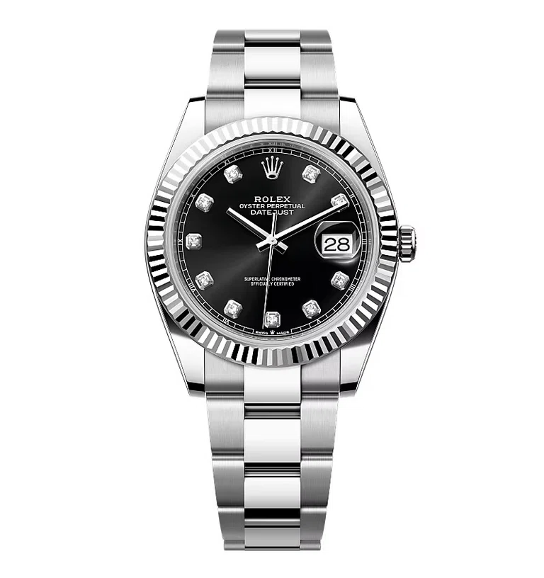 Rolex Datejust schwarzes Zifferblatt mit Diamantbesatz 126334-0011 41 mm